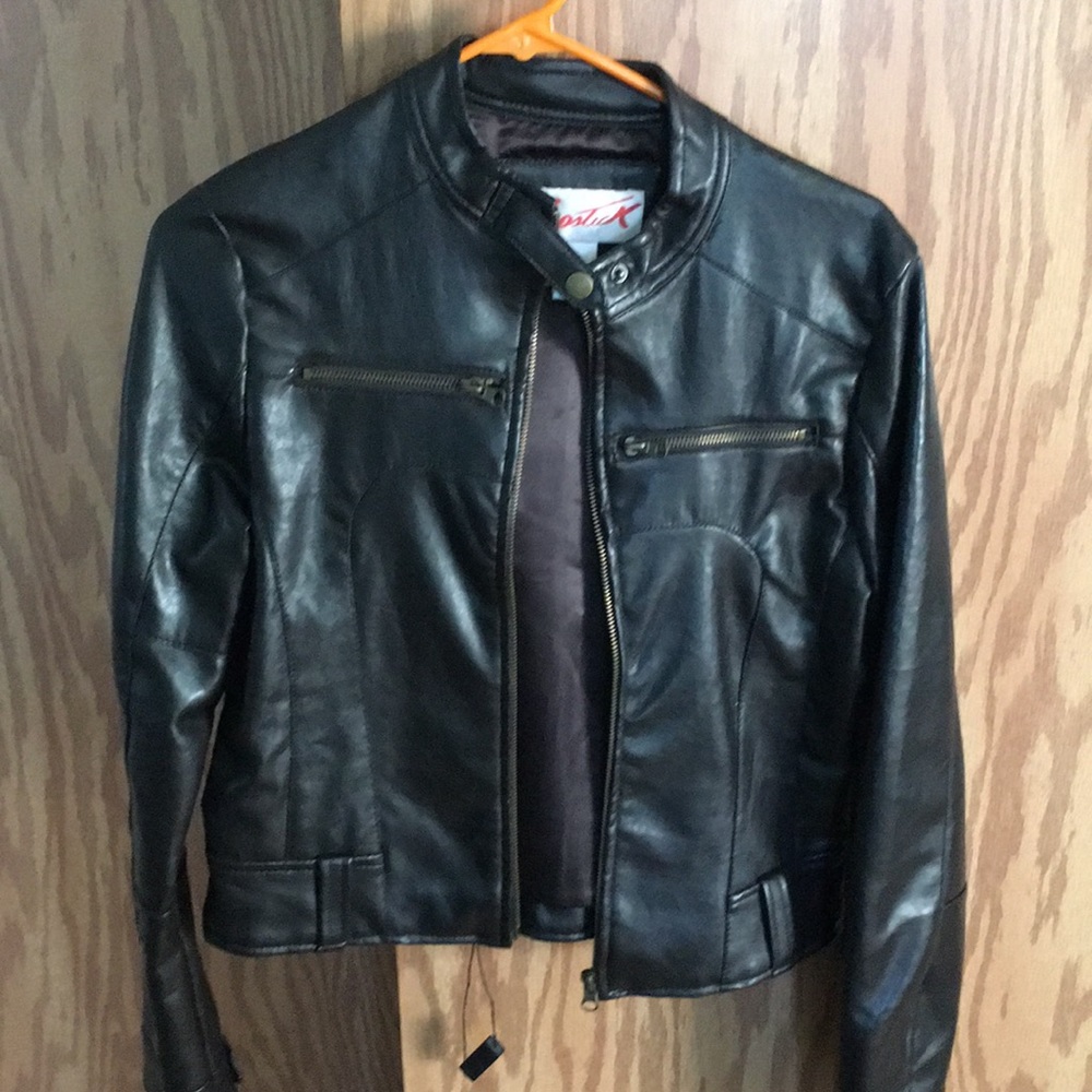 NWOT “fake” Leather Jacket